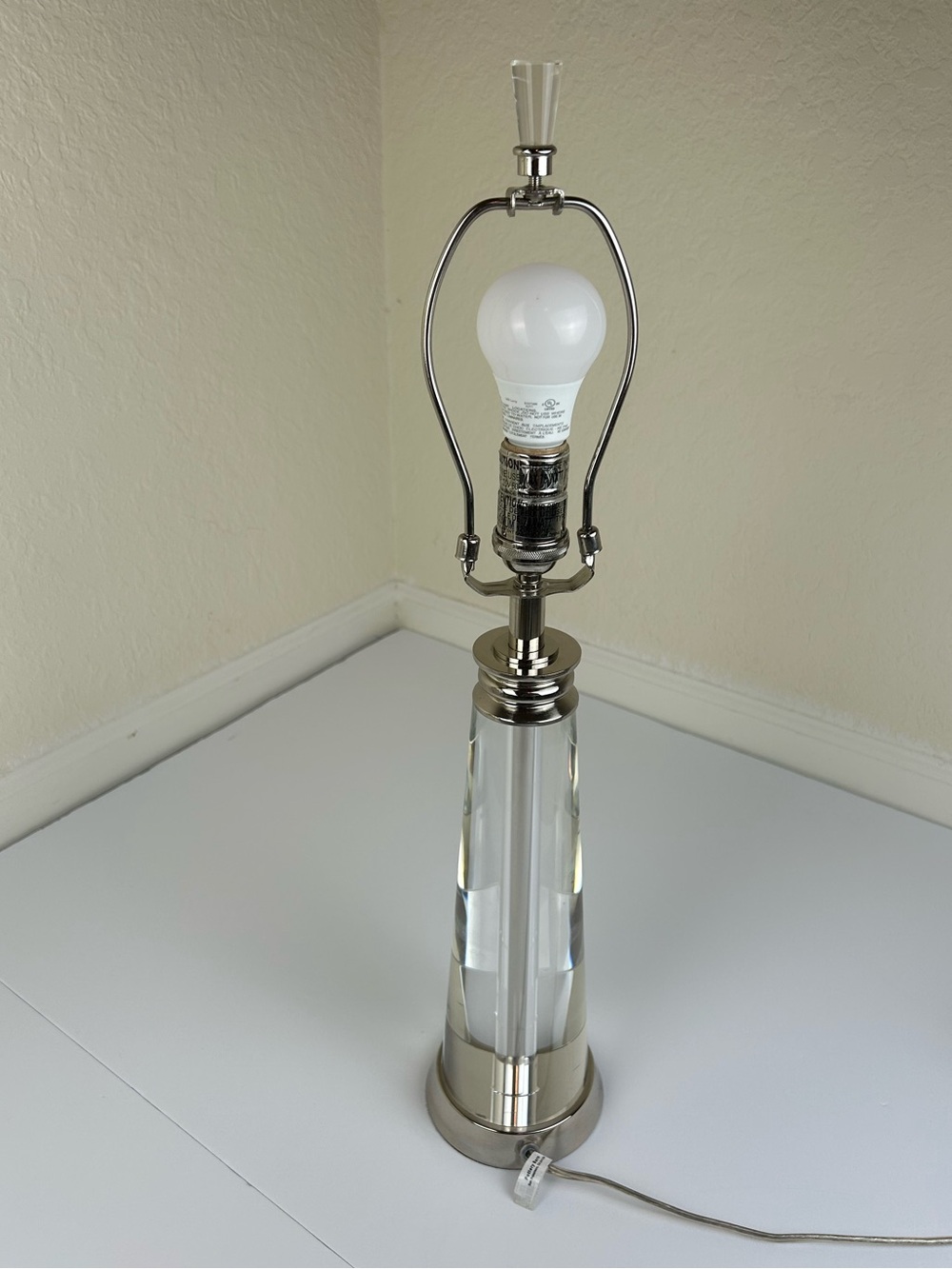 Pottery Barn RETIRED Crystal Bancroft Table Lamp HEAVY 26” - Picture 9 of 12